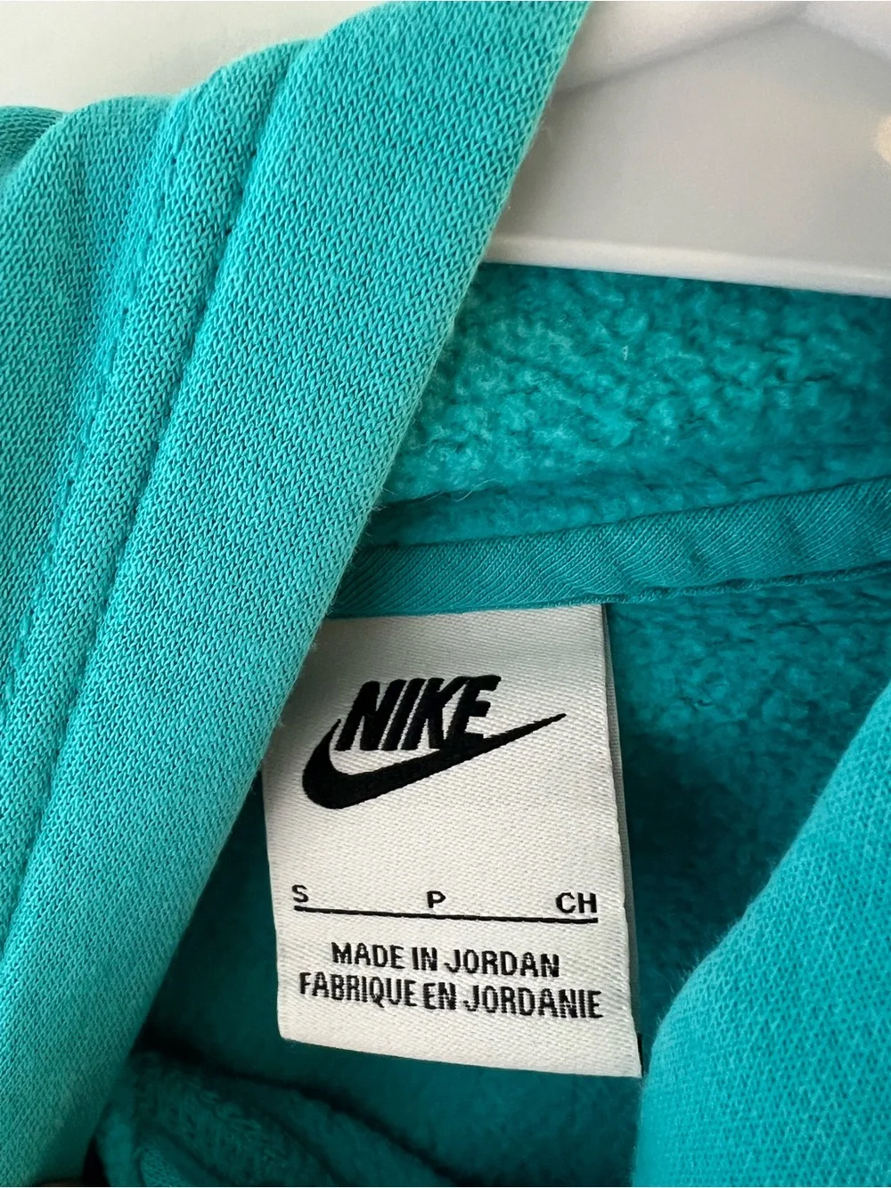 Nike Turquoise Hoodie with Black Swoosh Tag